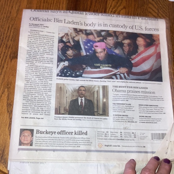 This is a original print of when Obama killed one of the u.s worst enemies - Picture 2 of 2